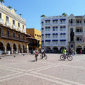 Guided bike tour passing by historic sites in Getsemani, Cartagena - Juan Ballena 